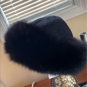 NWT Kyi Kyi Fox Fur Wool Hat